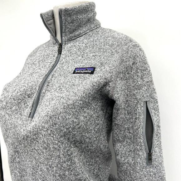 Patagonia Better Sweater Women’s Quarter Zip Grey Pull Over Sweater Size XS - Picture 6 of 12